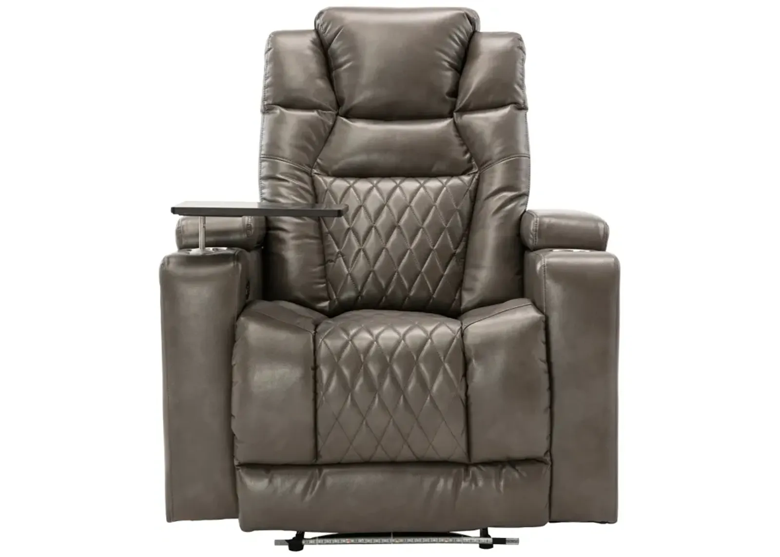 Power Motion Recliner With USB Charging Port And Hidden Arm Storage, Home Theater Seating