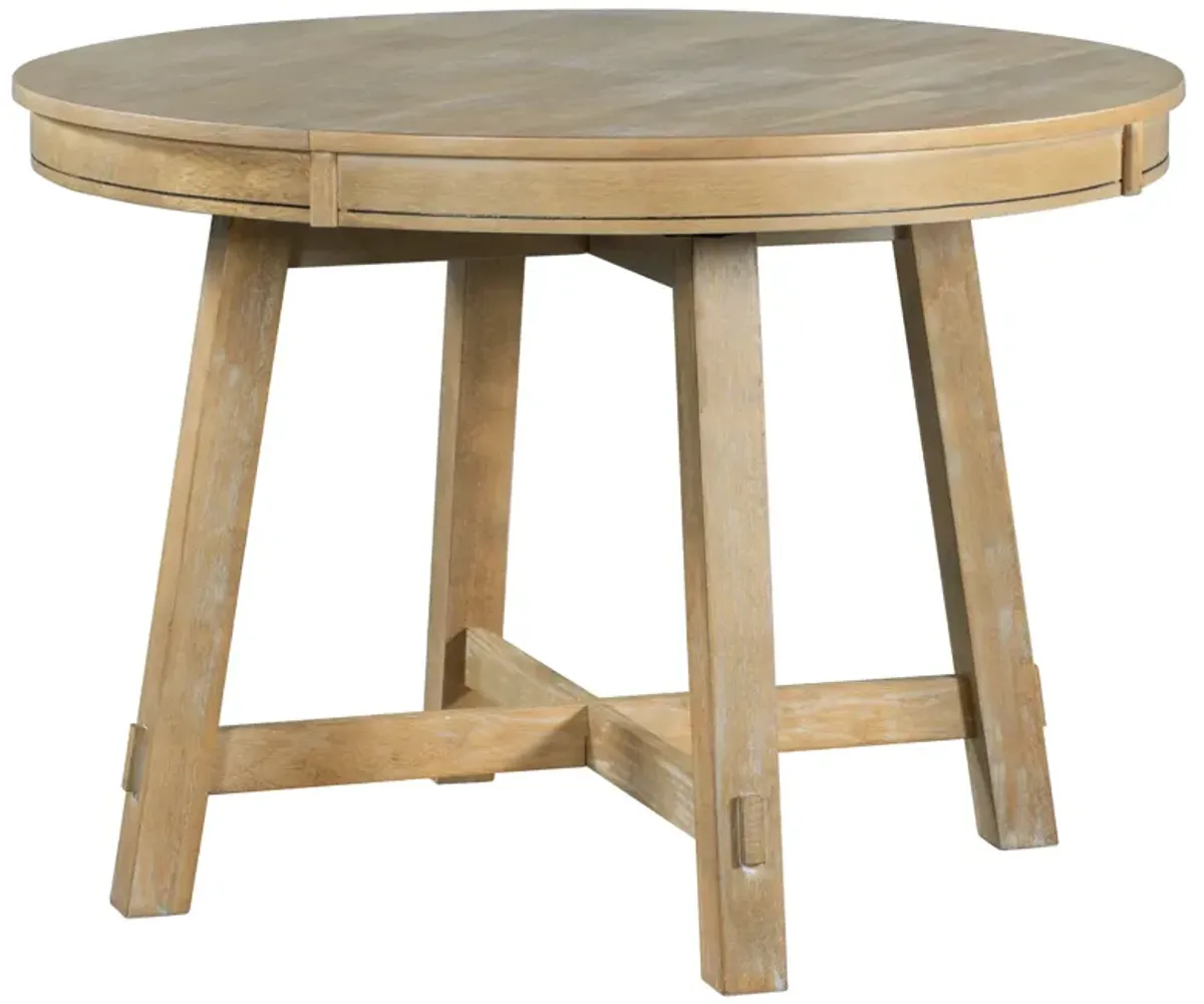 Merax Farmhouse Round Extendable Dining Table