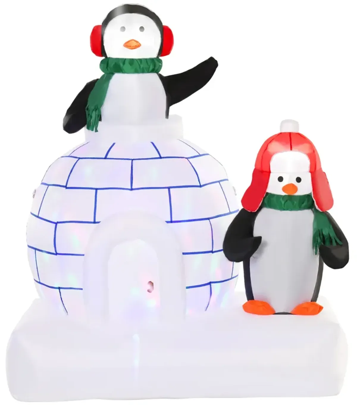 5ft Light Up Penguins Outdoor Christmas Inflatable Yard Decoration w/ LED Lights