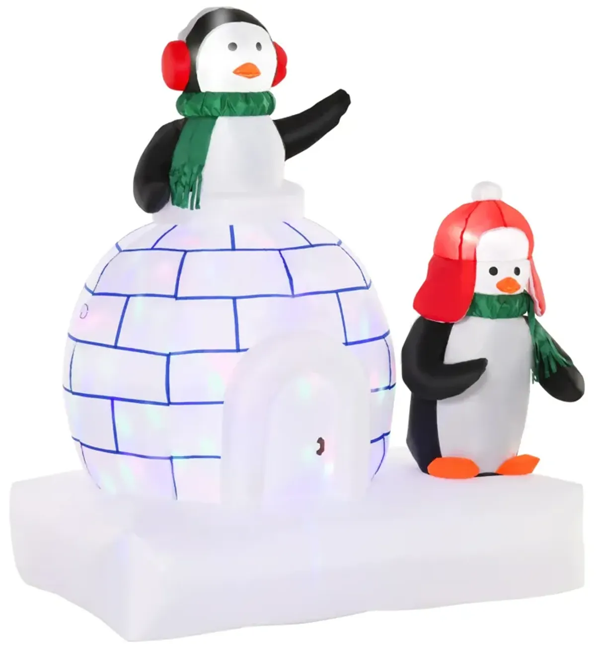 5ft Light Up Penguins Outdoor Christmas Inflatable Yard Decoration w/ LED Lights