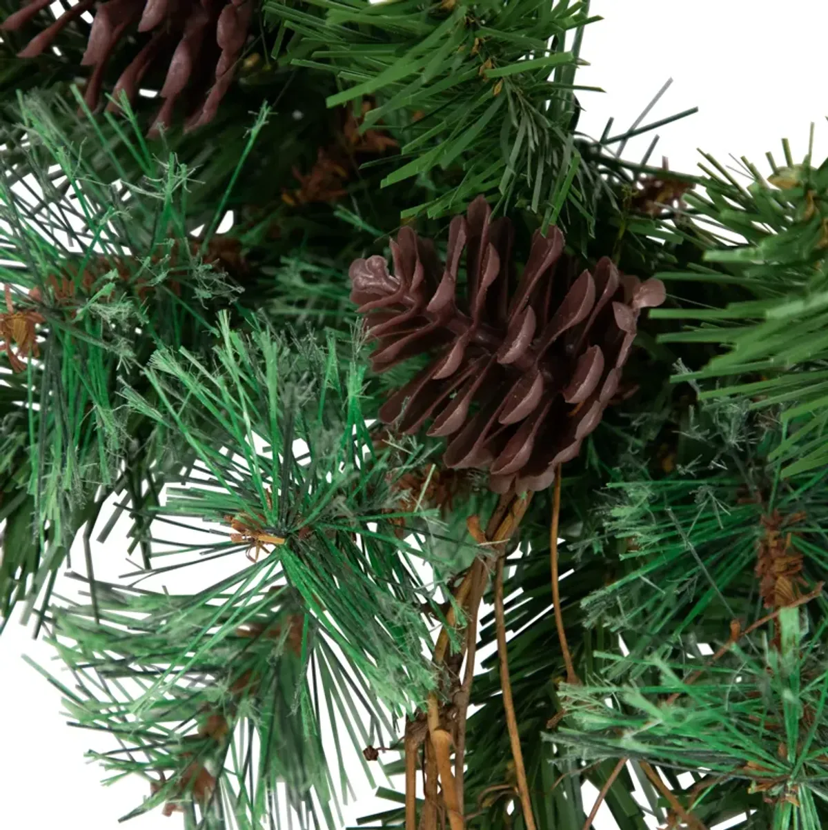 Country Mixed Pine Artificial Christmas Wreath  16-Inch  Unlit