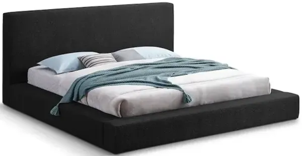 Meridian Furniture Terra Black Boucle Fabric Full Bed