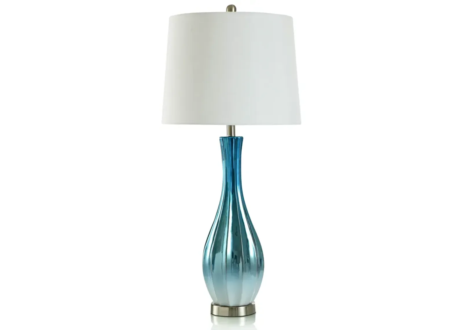 Reflective Blue Table Lamp