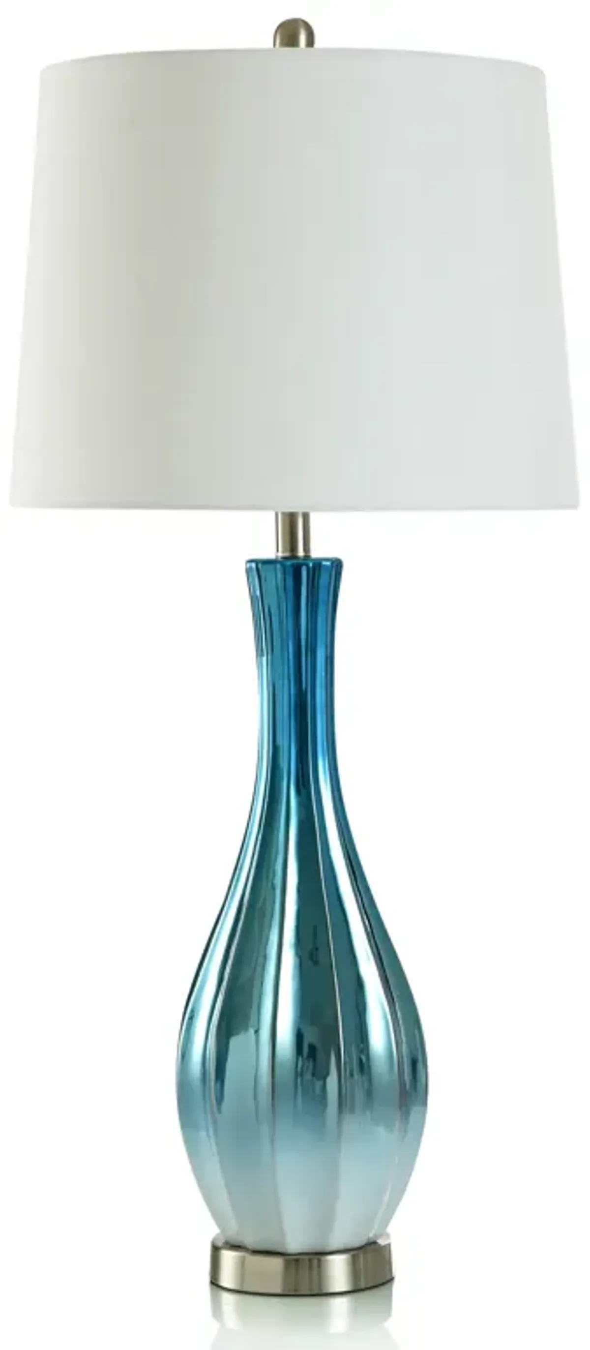 Reflective Blue Table Lamp