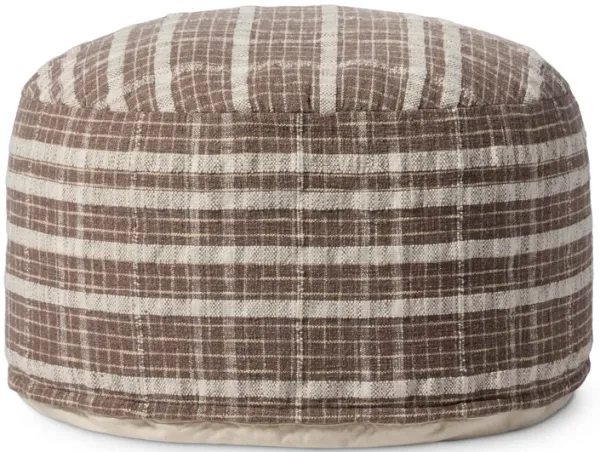 Wallace Chocolate 36"Wx36"Dx17"H Round Pouf