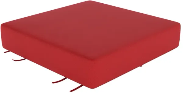 Forever Patio Sunbrella Canvas Jockey Red 25 x 25 x 5 Ottoman Cushion