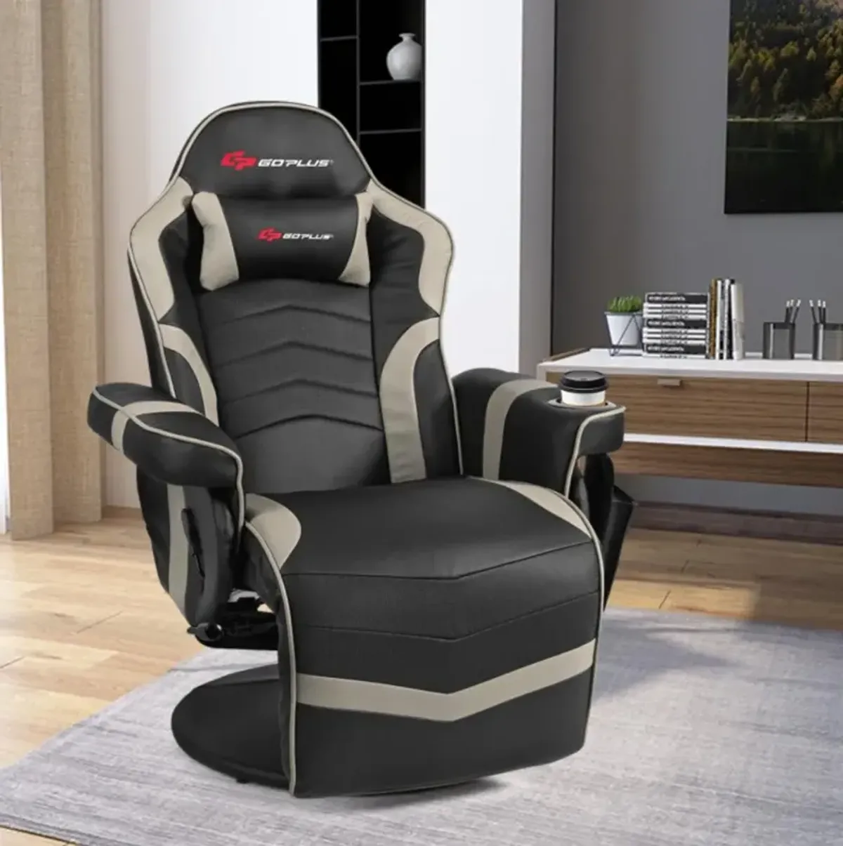 Hivvago Ergonomic High Back Massage Gaming Chair with Pillow