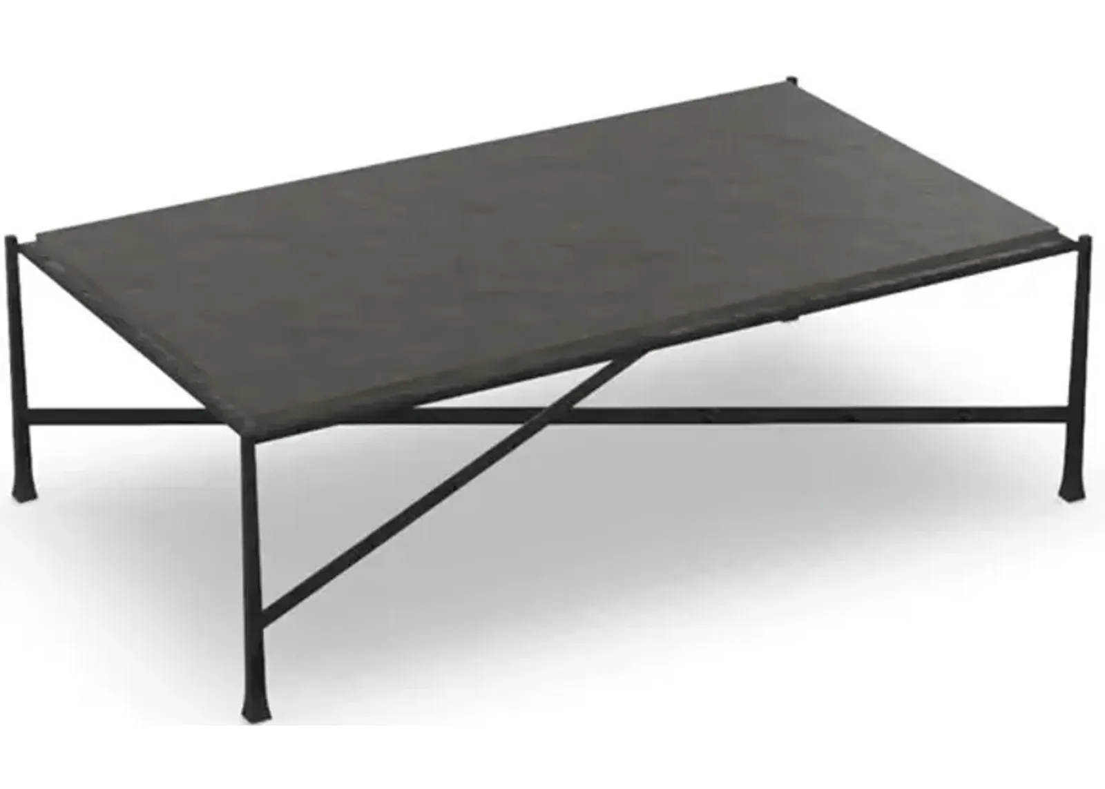 Brut Rectangle Cocktail Table with Mango Top