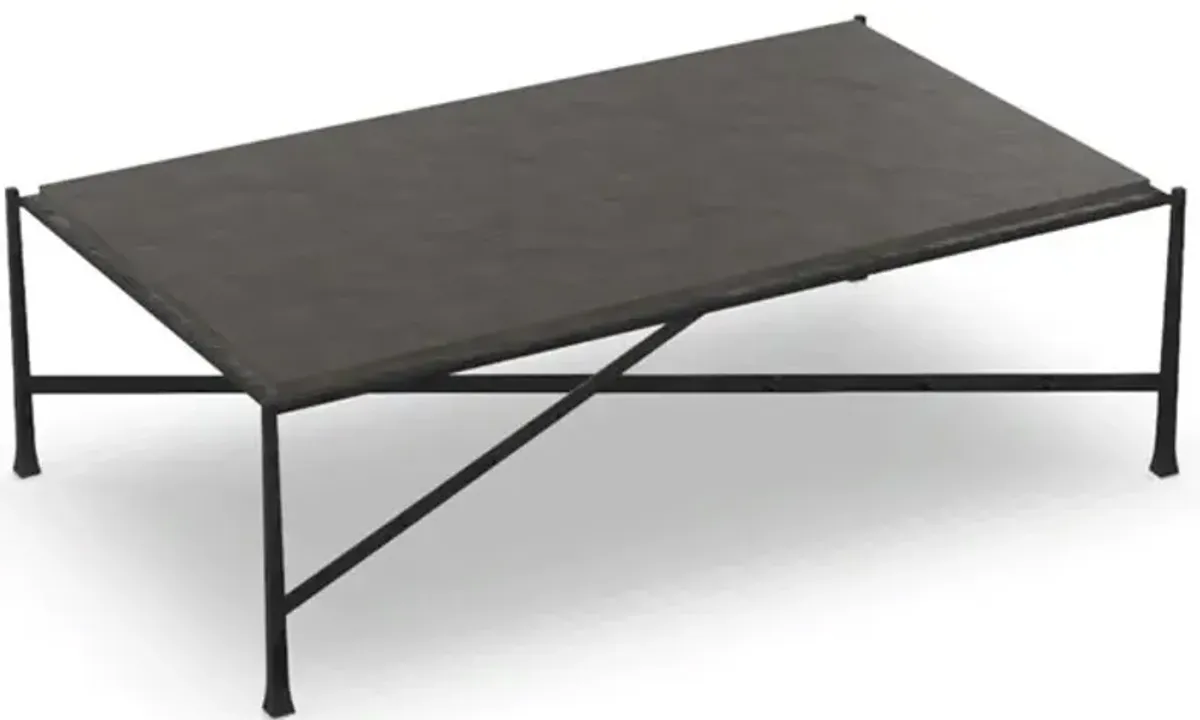 Brut Rectangle Cocktail Table with Mango Top