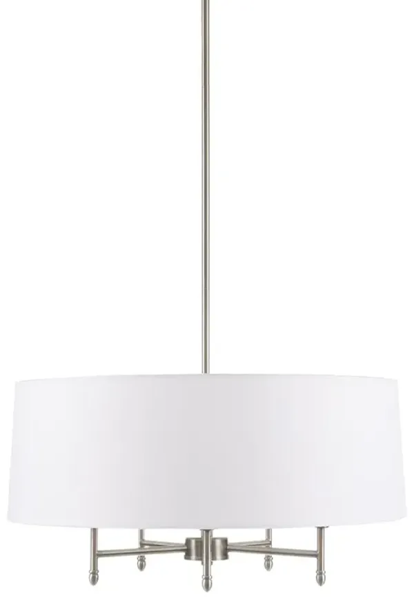 Gracie Mills Rios Modern Elegance 5-Light Black Drum Shade Chandelier