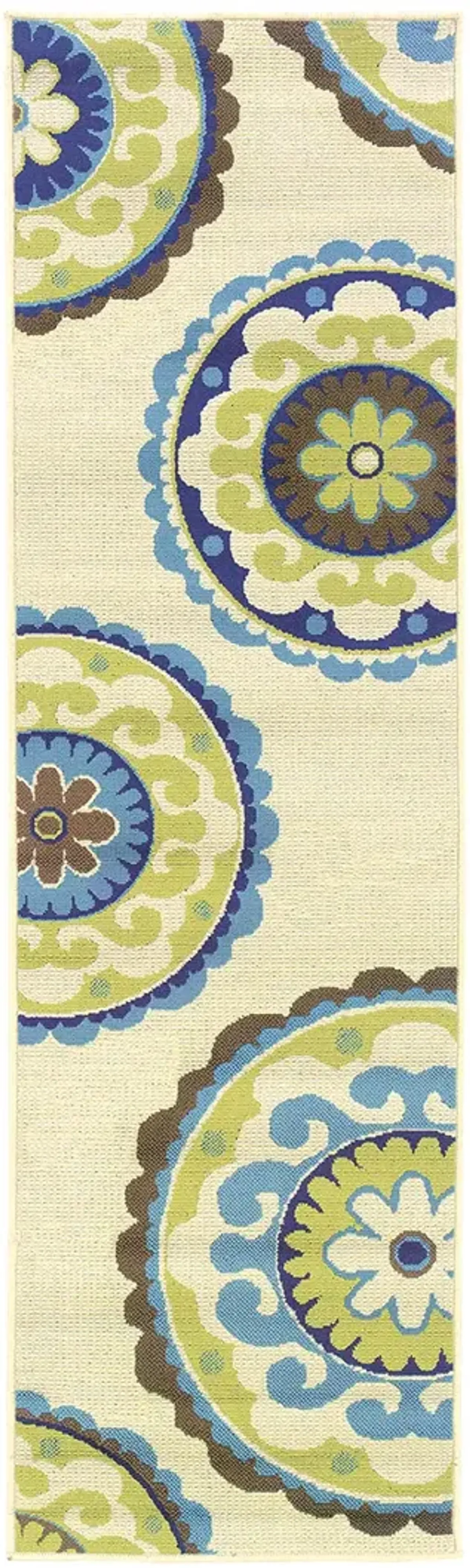 Caspian 2'3" x 7'6" Ivory Rug