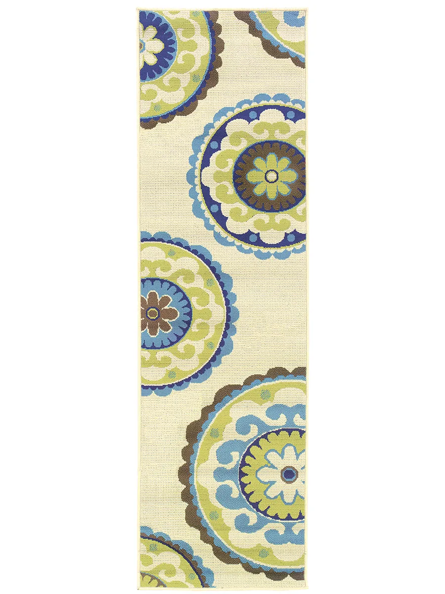 Caspian 2'3" x 7'6" Ivory Rug