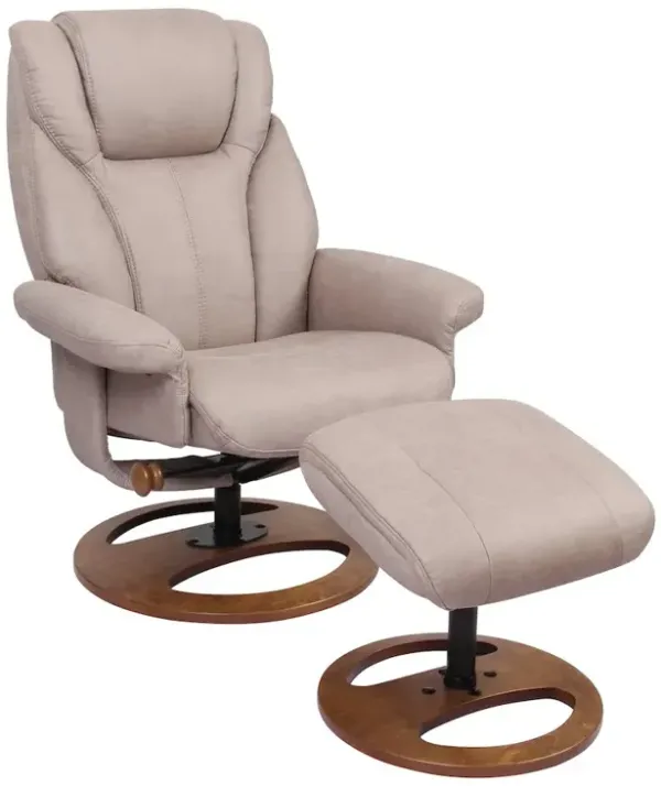 Scandinavian style recline chair & ottoman