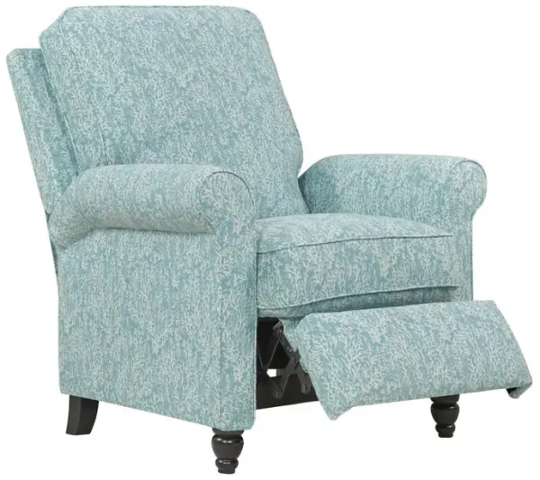 ProLounger Pushback Recliner in Sky Blue Coral Print