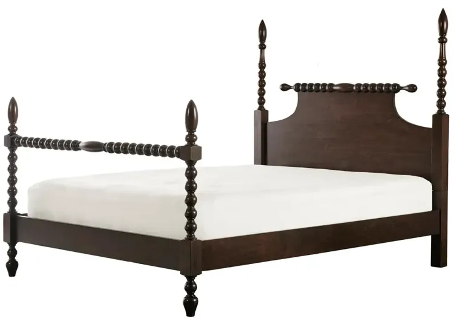 Belen Kox Rustic Charm Acacia Wood Turned Post Bed, Belen Kox