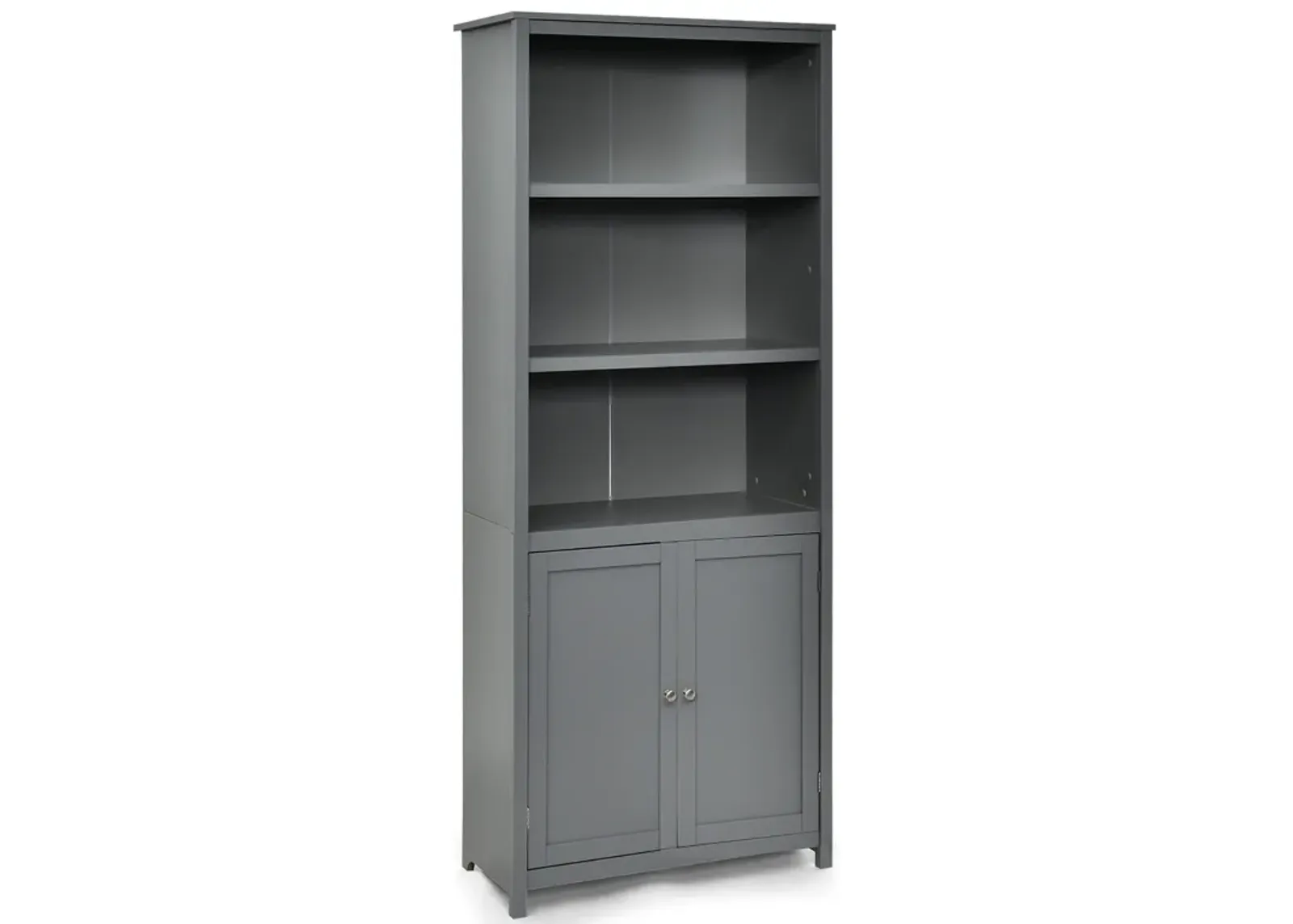 Bookcase Shelving Storage Wooden Cabinet Unit Standing Display Bookcase with Doors