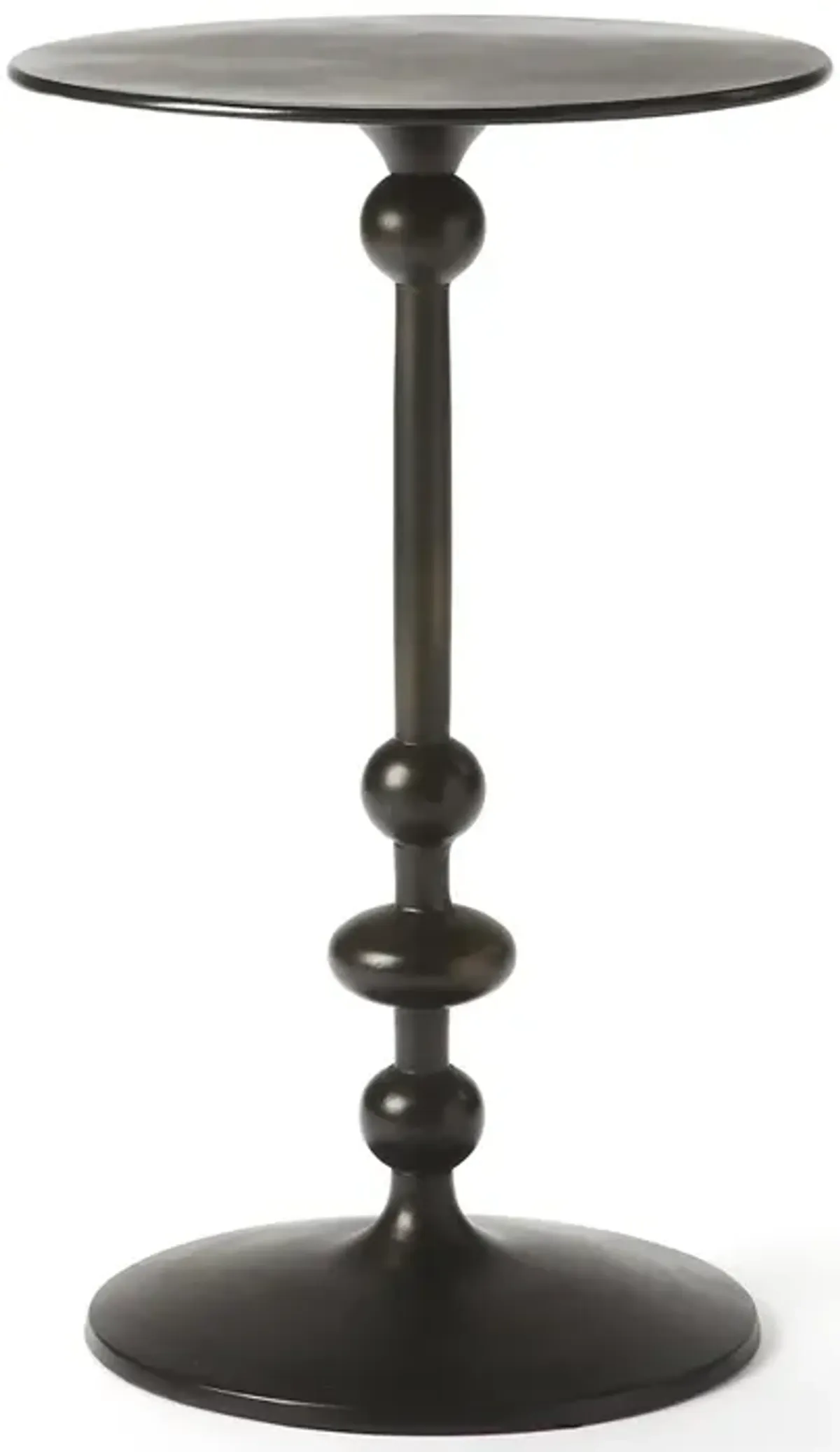 Black Iron Pedestal End Table, Belen Kox