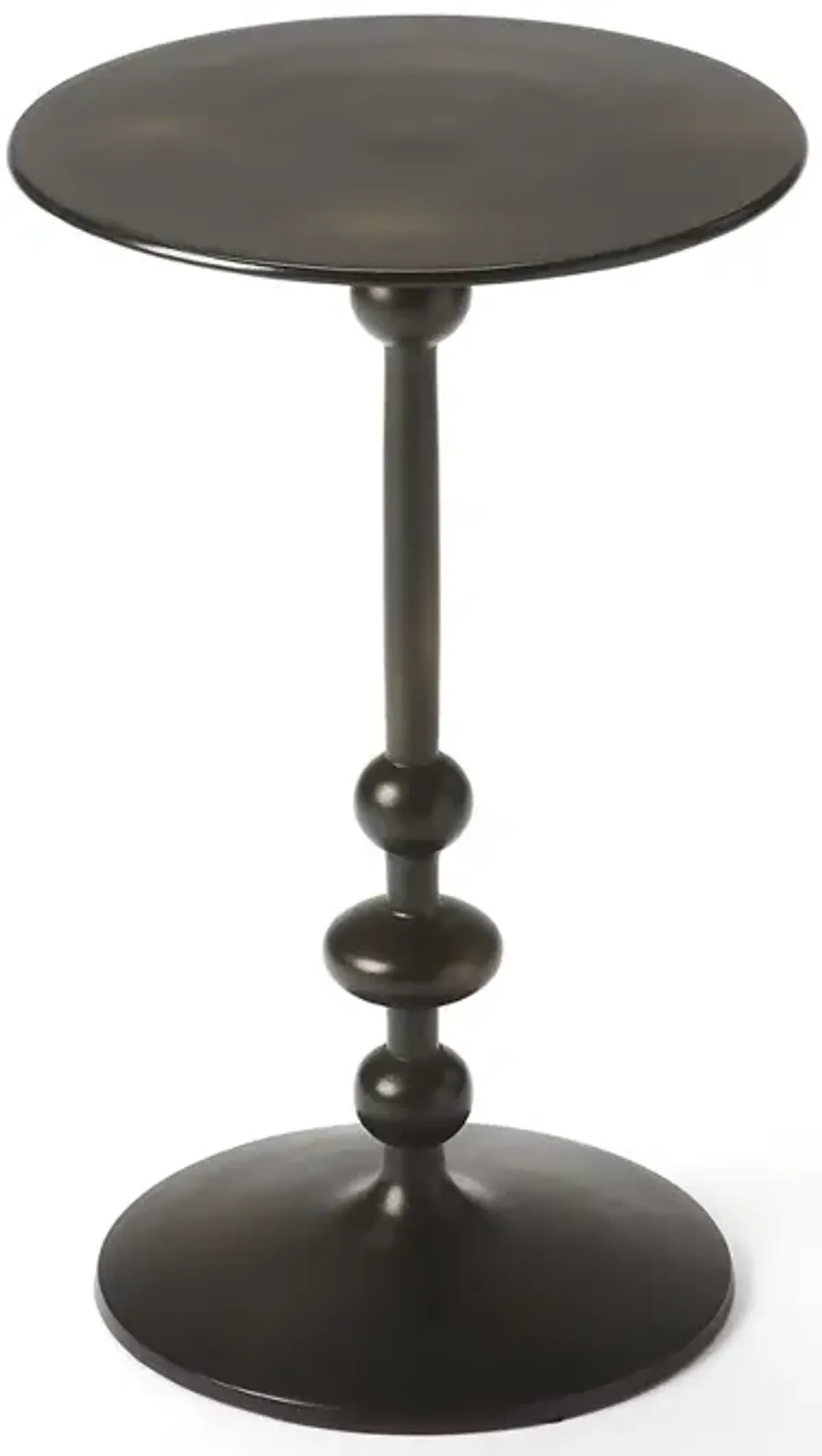 Black Iron Pedestal End Table, Belen Kox