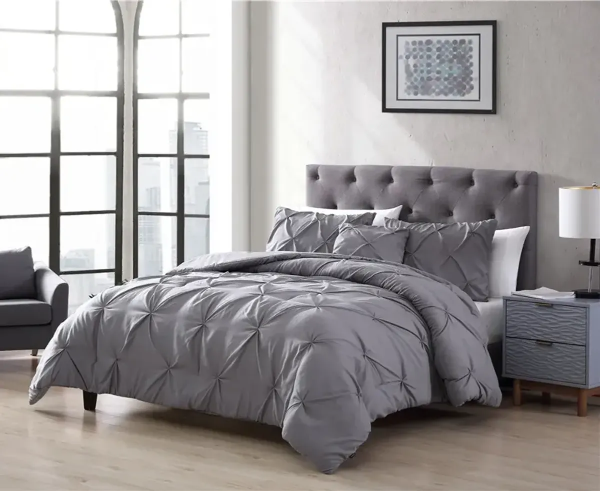 Spruce 4 Piece Comforter Set Queen Gray