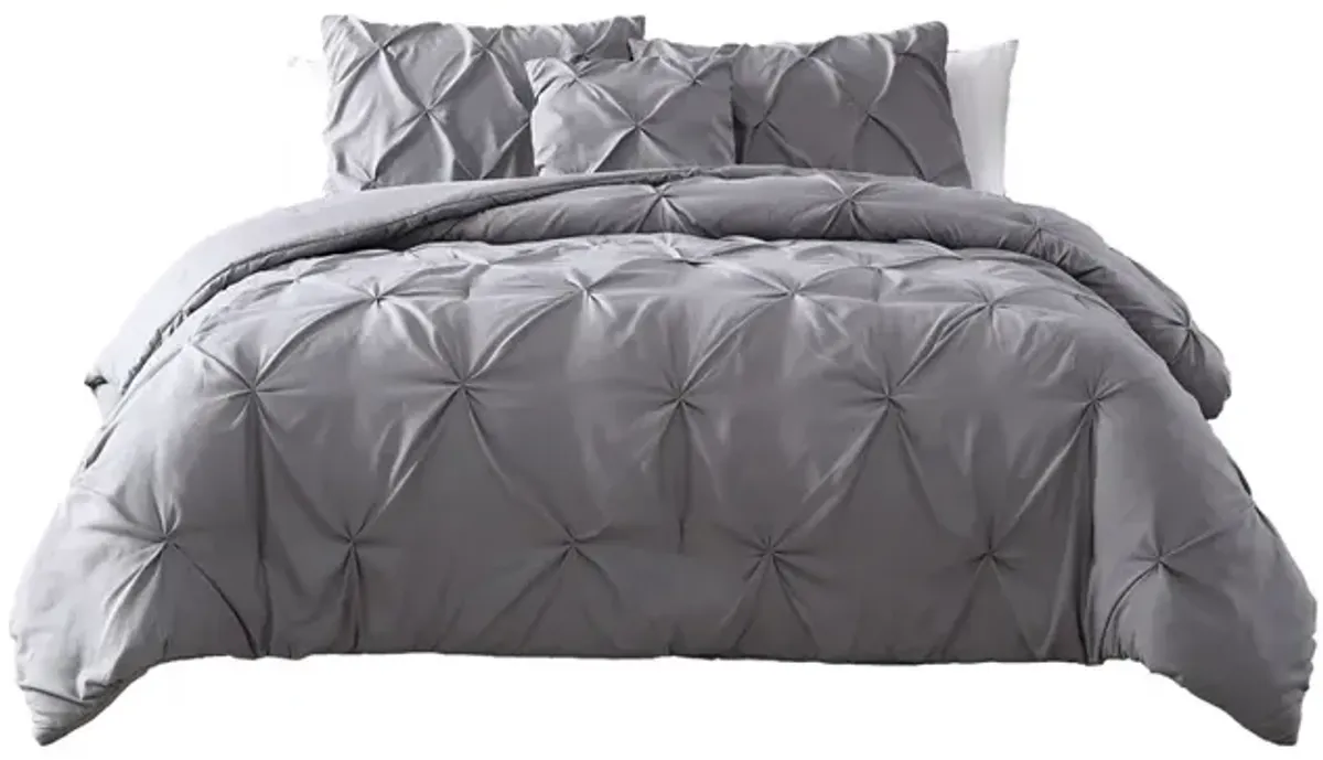 Spruce 4 Piece Comforter Set Queen Gray