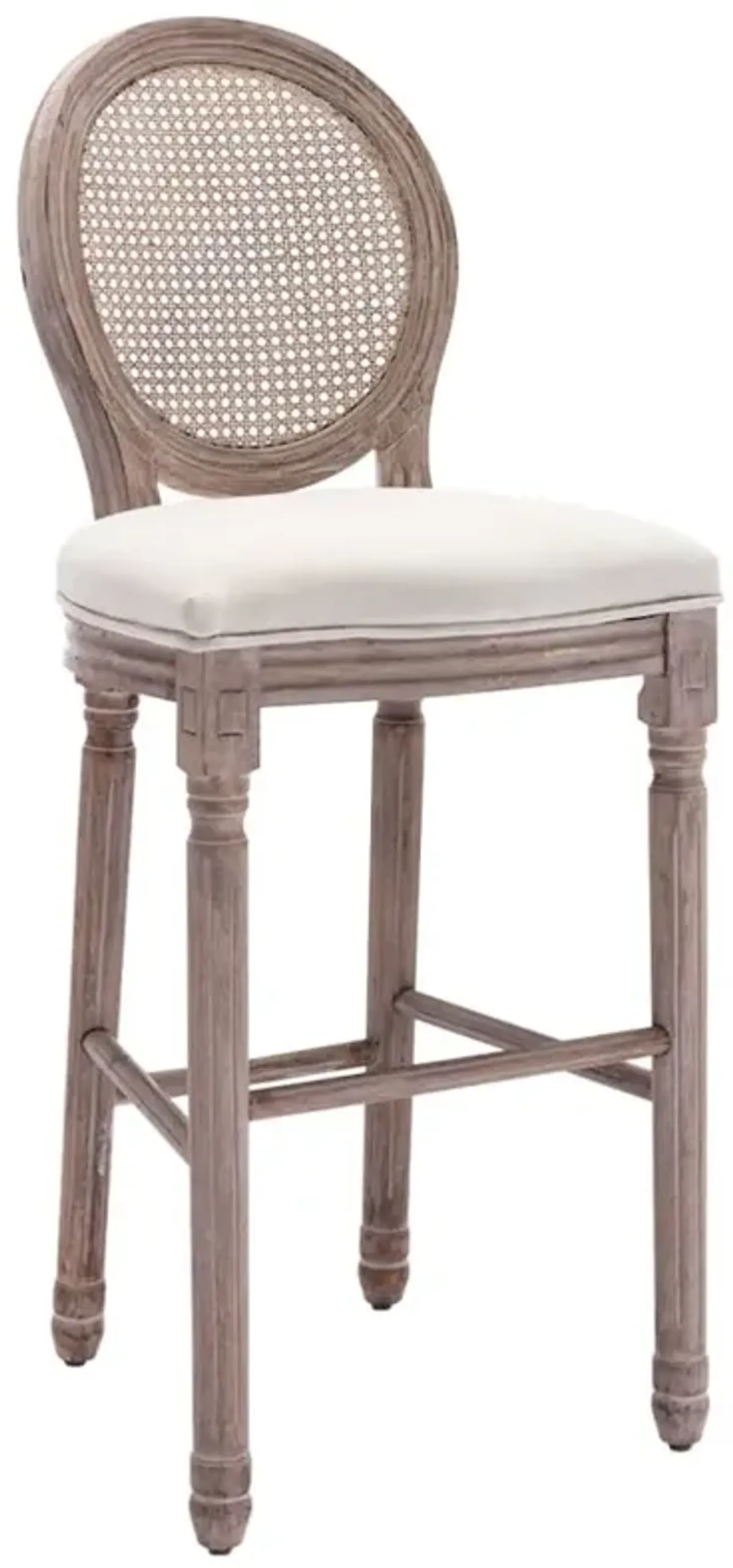 Bar Stools 2 pcs White Linen