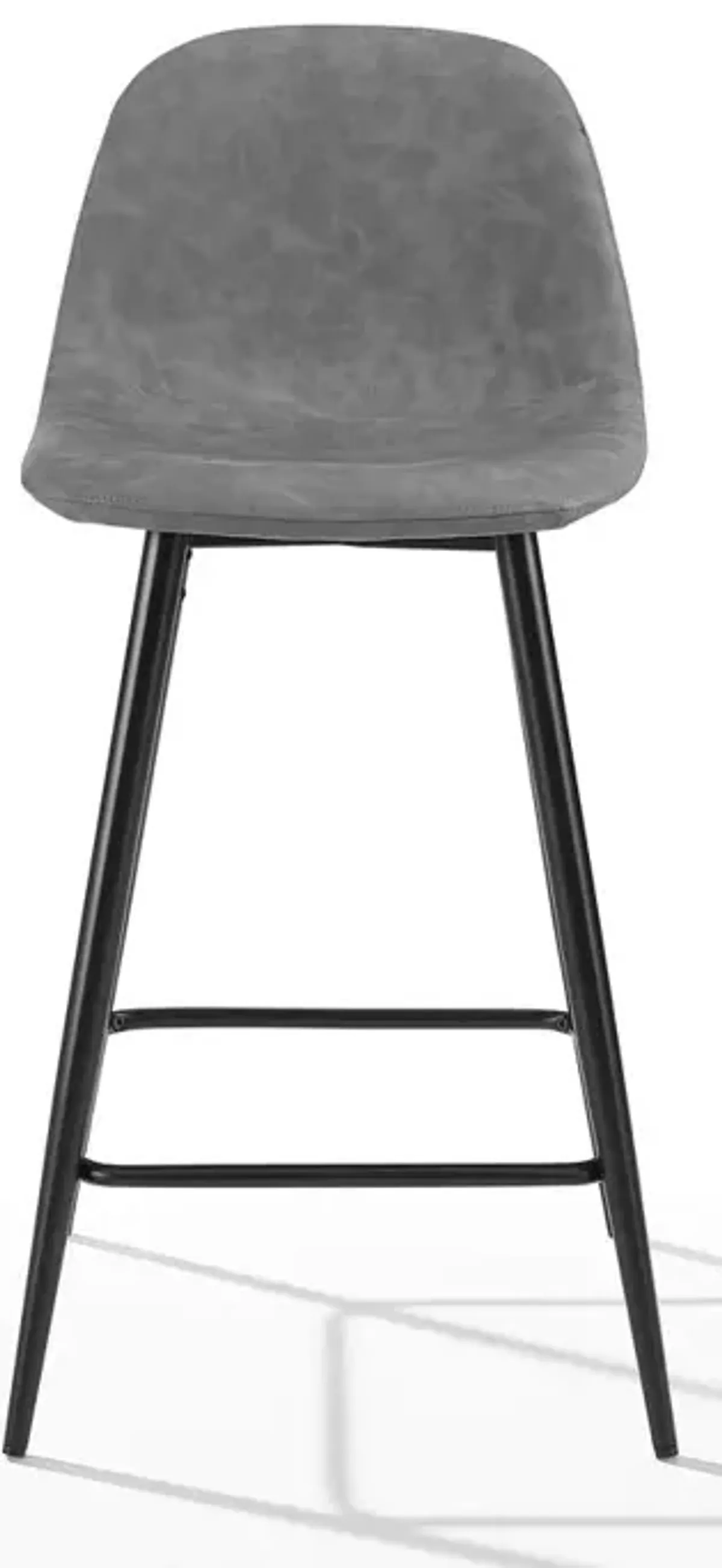 Weston 2Pc Counter Stool Set Distressed Gray/Matte Black - 2 Stools