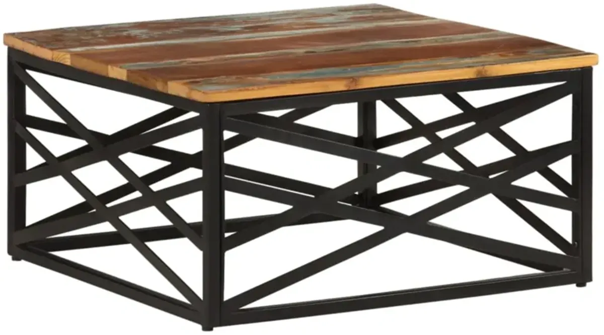 vidaXL Coffee Table 68x68x35 cm Solid Reclaimed Wood