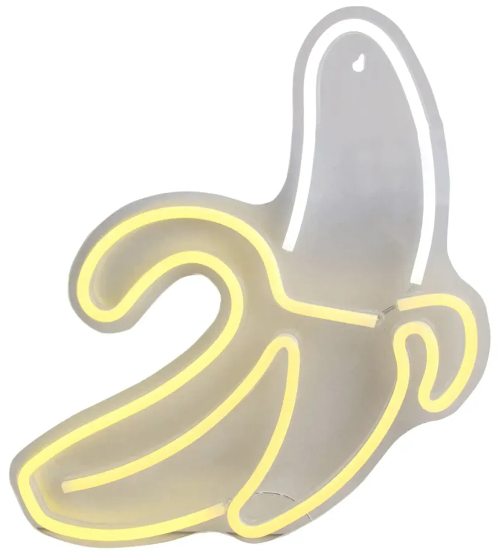 18" Yellow LED Neon Style Banana Wall Sign