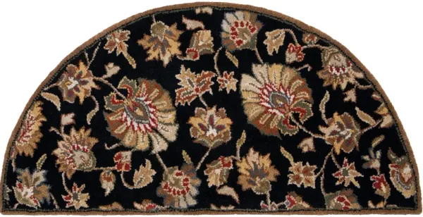 Caesar CAE-1027 4' Round Black Rug