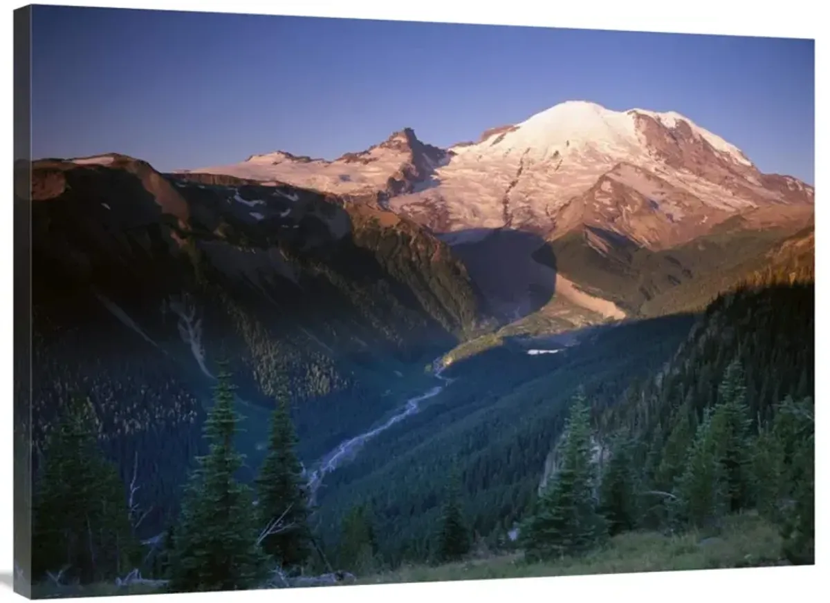 Mt Rainier seen at sunrise, Mt Rainier National Park, Washington-Canvas Art-40x30