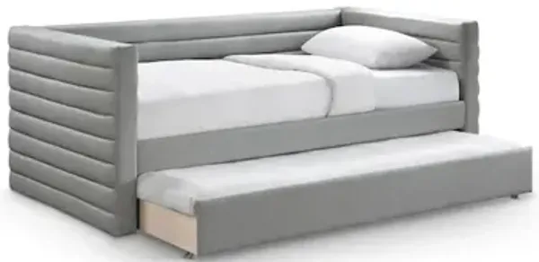Meridian Furniture Beverly Grey Vegan Leather Twin Daybed