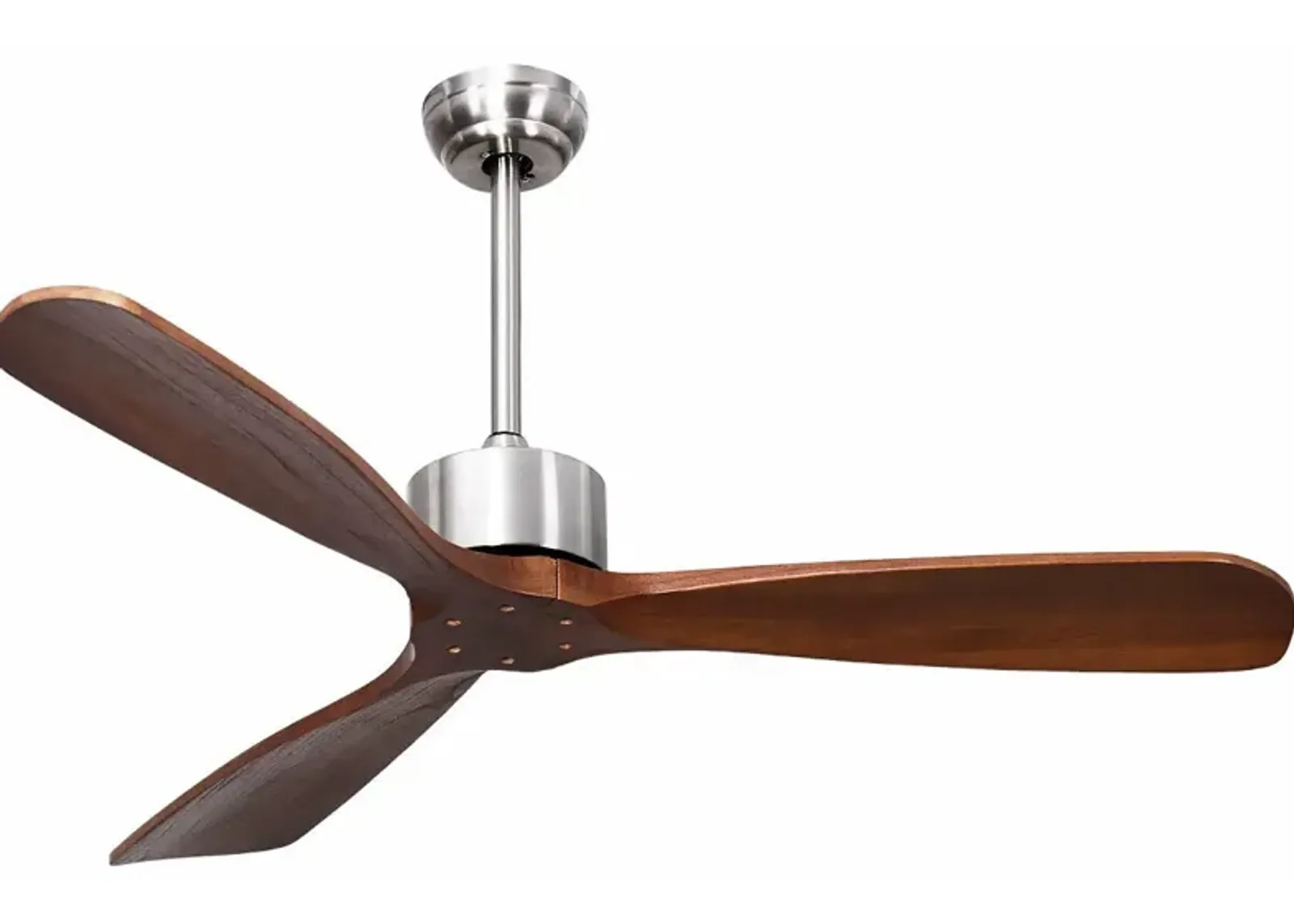 52 Inch Modern Brushed Nickel Finish Ceiling Fan with Remote Control