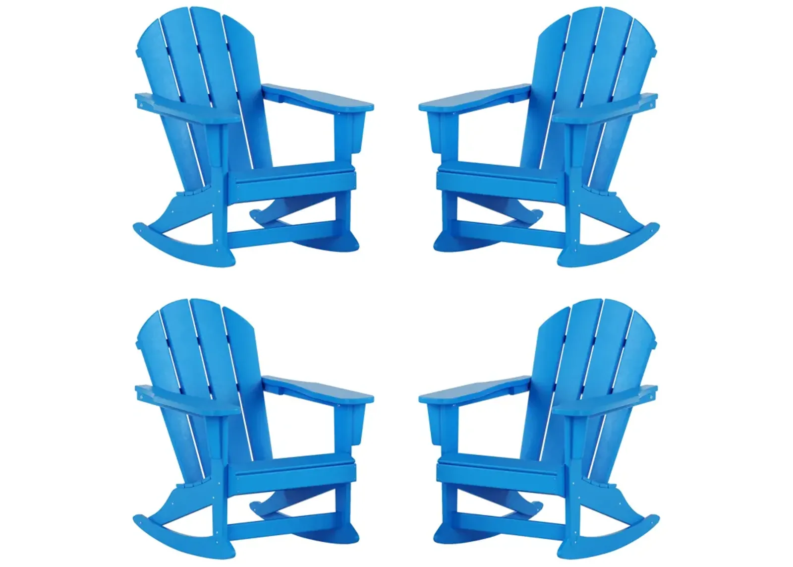 WestinTrends Outdoor Rocking Poly Adirondack Chair (Set Of 4)