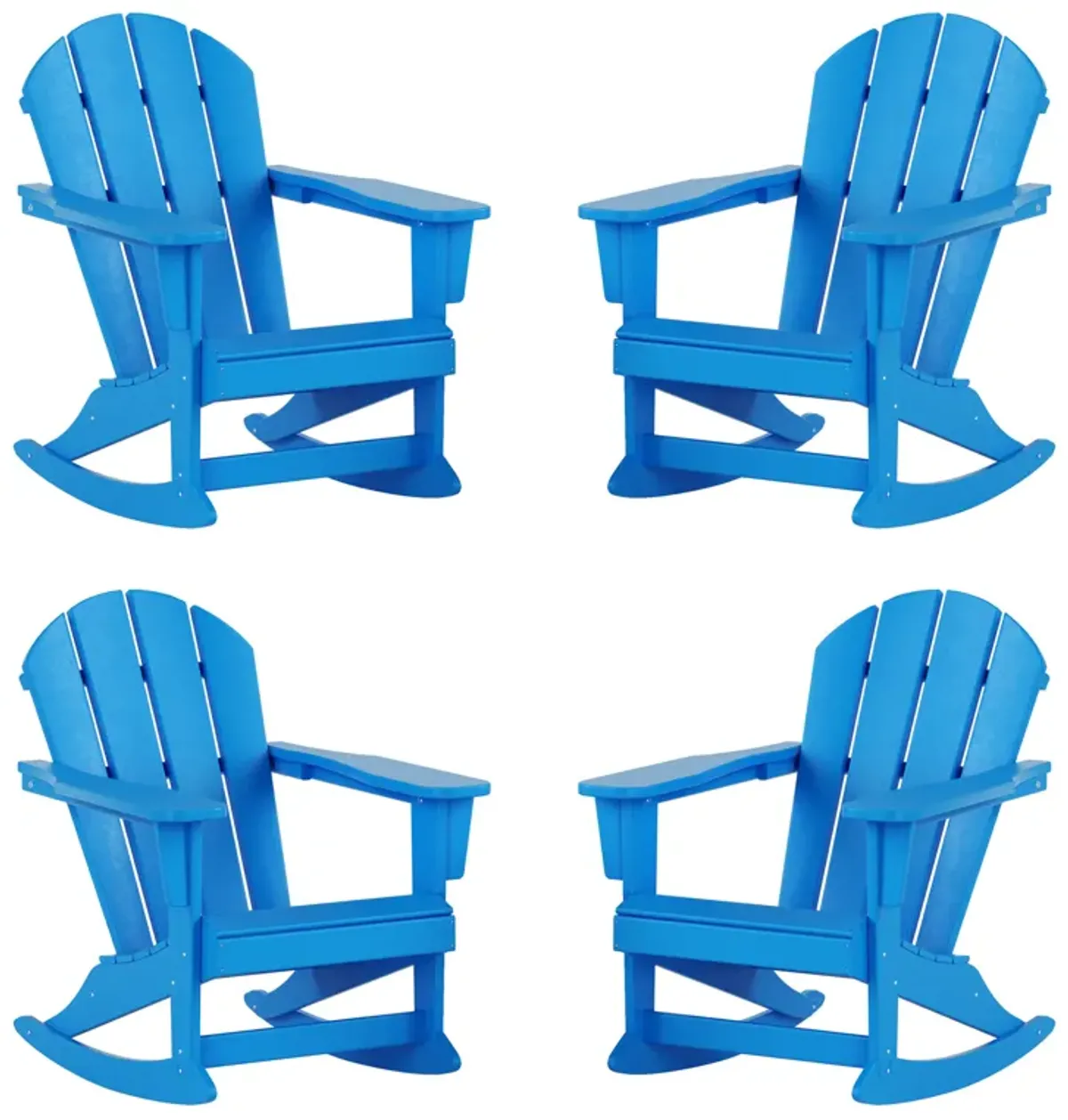 WestinTrends Outdoor Rocking Poly Adirondack Chair (Set Of 4)