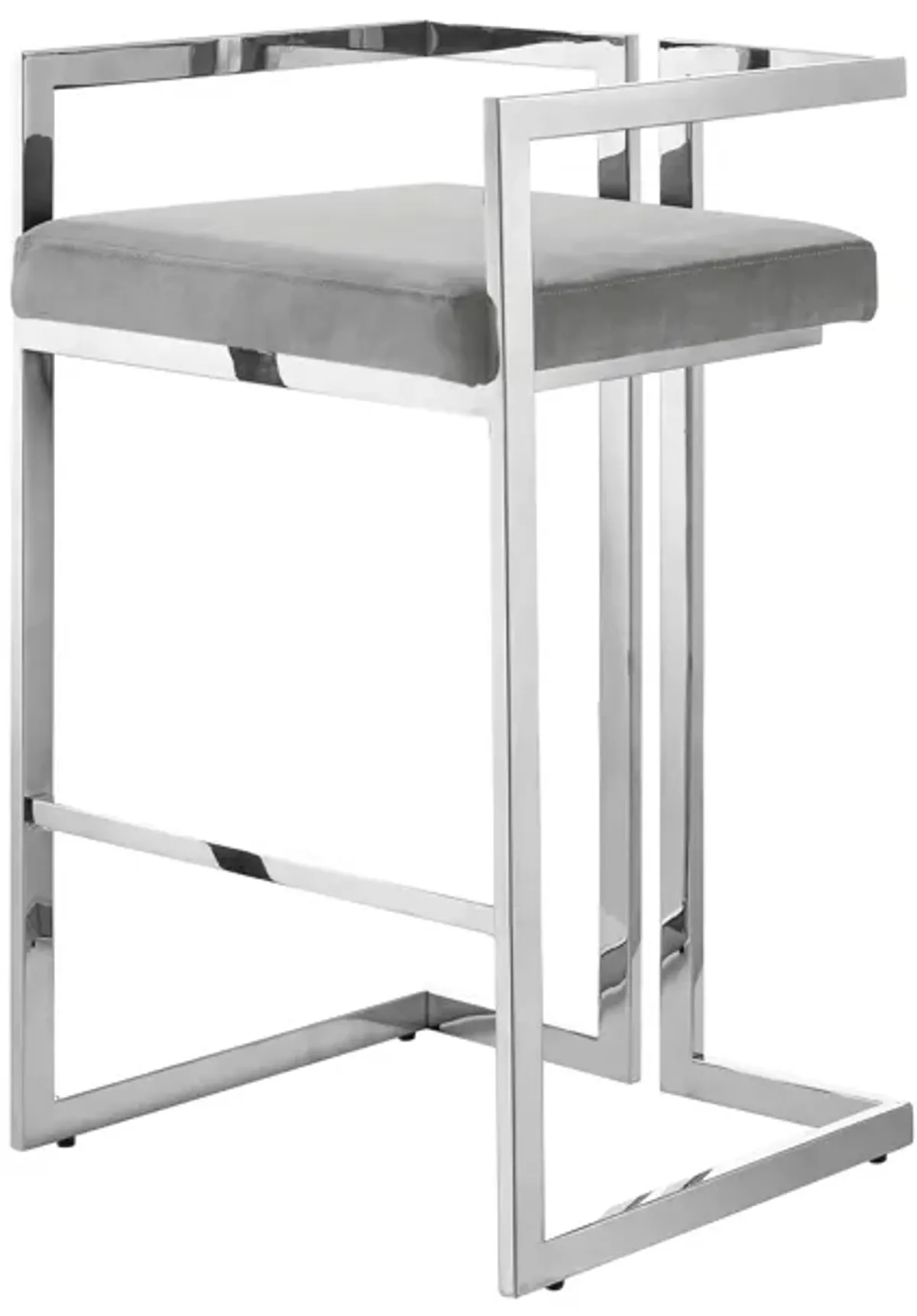 Inspired Home Anjali Velvet Bar Stool/Counter Stool