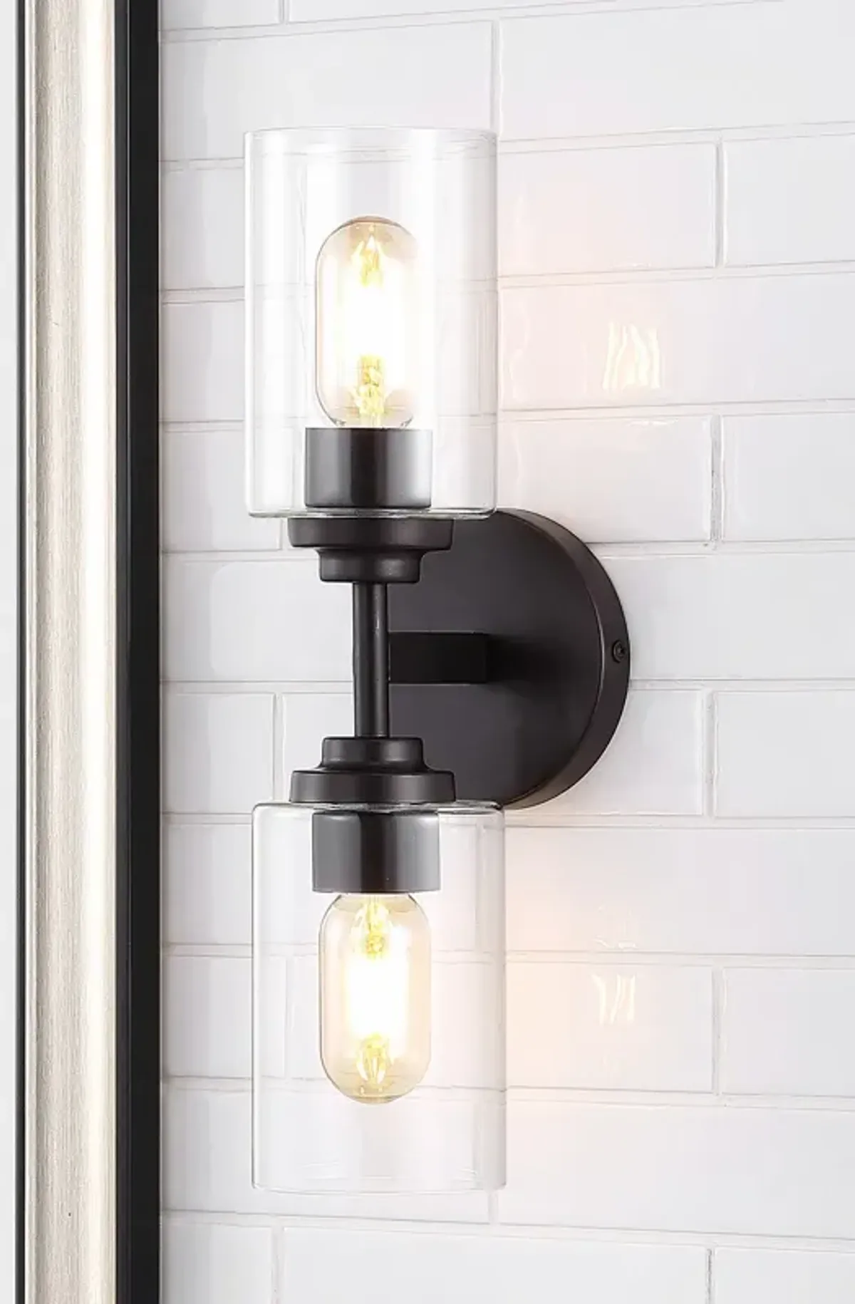 Juno Farmhouse Industrial Iron Cylinder LED Sconce