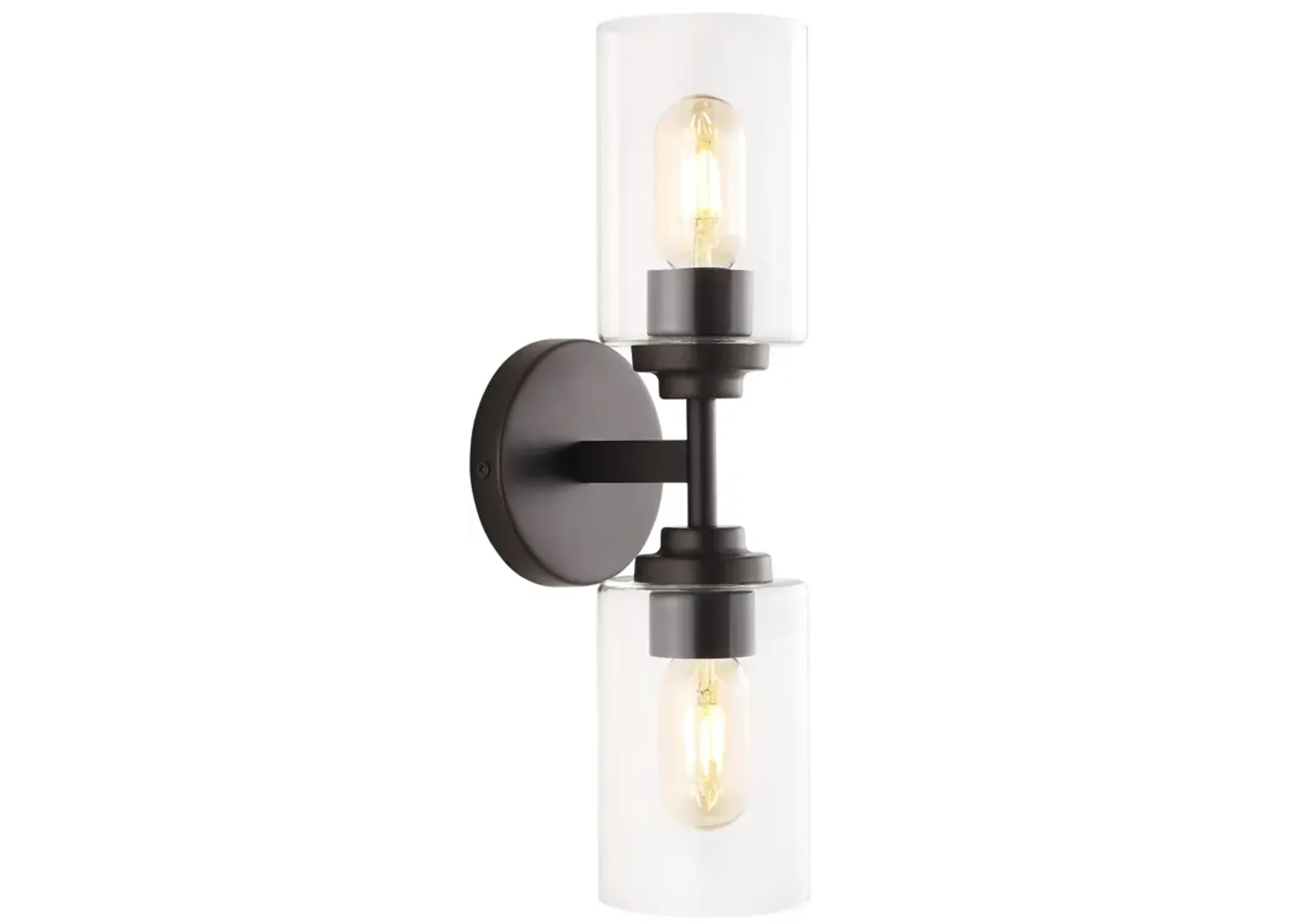 Juno Farmhouse Industrial Iron Cylinder LED Sconce