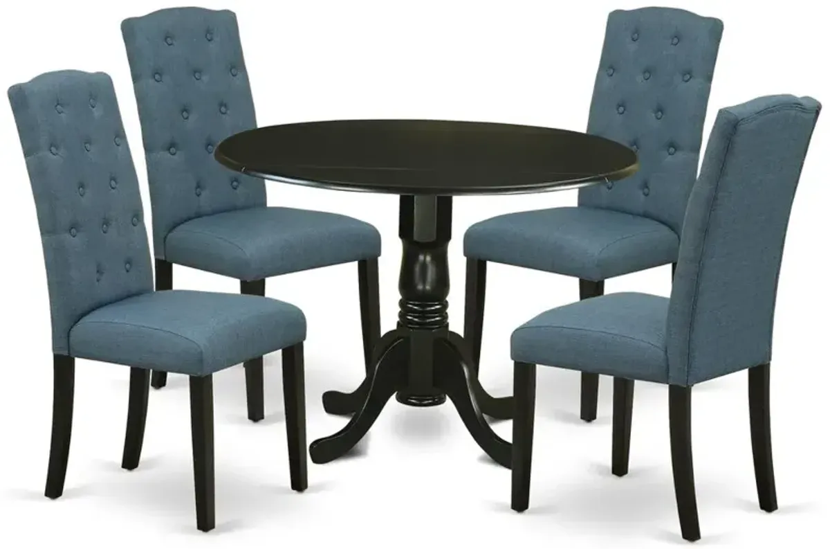 Dining Room Set Black, DLCE5-BLK-21