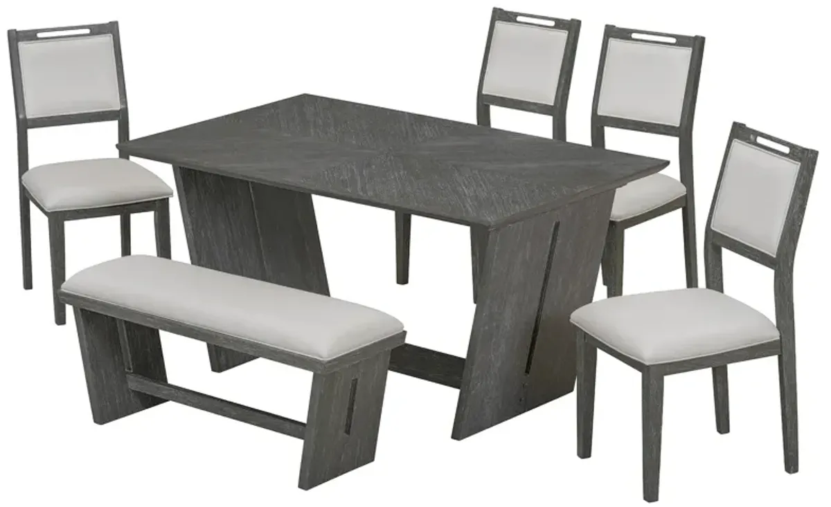 Merax 6-Piece Retro Dining Set