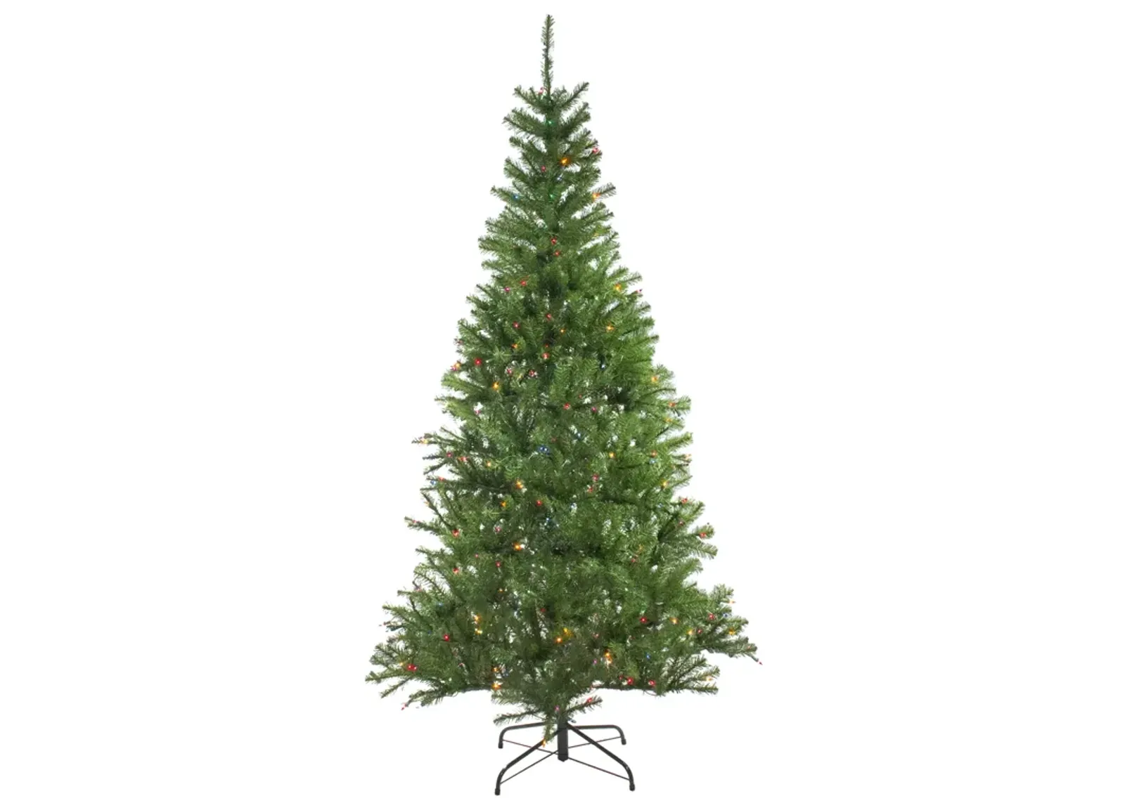 7' Pre-Lit Medium Vail Spruce Artificial Christmas Tree - Multi Lights