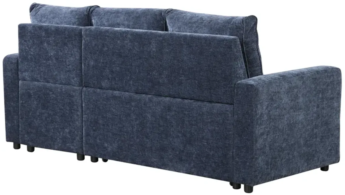 Merax Polyester Sectional Sofa Bed with Storage Space