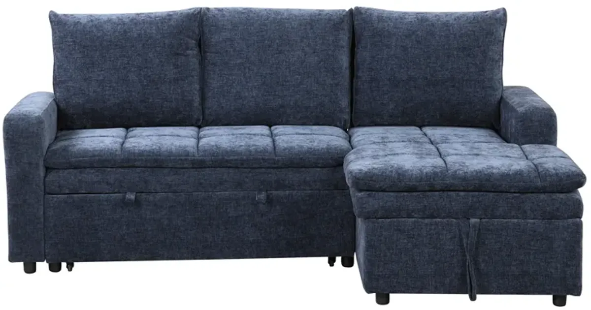 Merax Polyester Sectional Sofa Bed with Storage Space