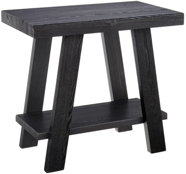 Roundhill Furniture Athens Contemporary Wood Small End Table, Black