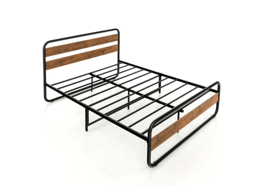 Arc Platform Bed with Headboard and Footboard