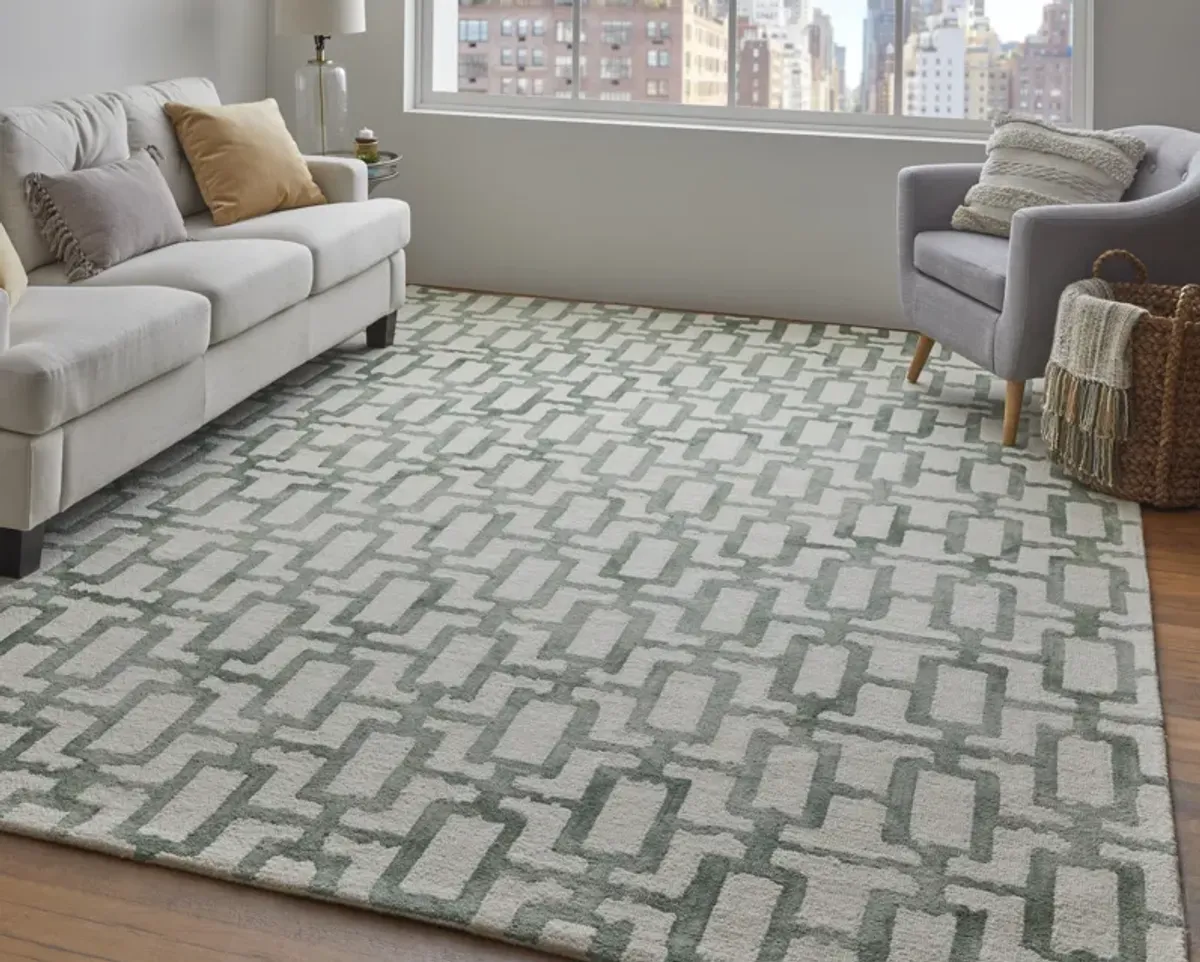 Lorrain 8919F Ivory/Green 9'6" x 13'6" Rug