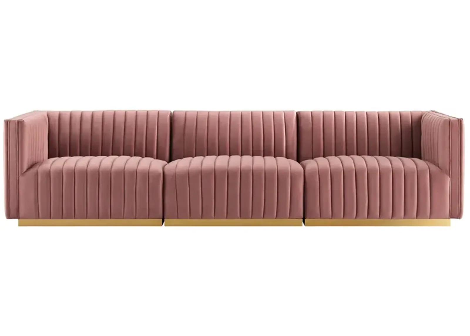 Conjure Channel Tufted Performance Velvet Sofa