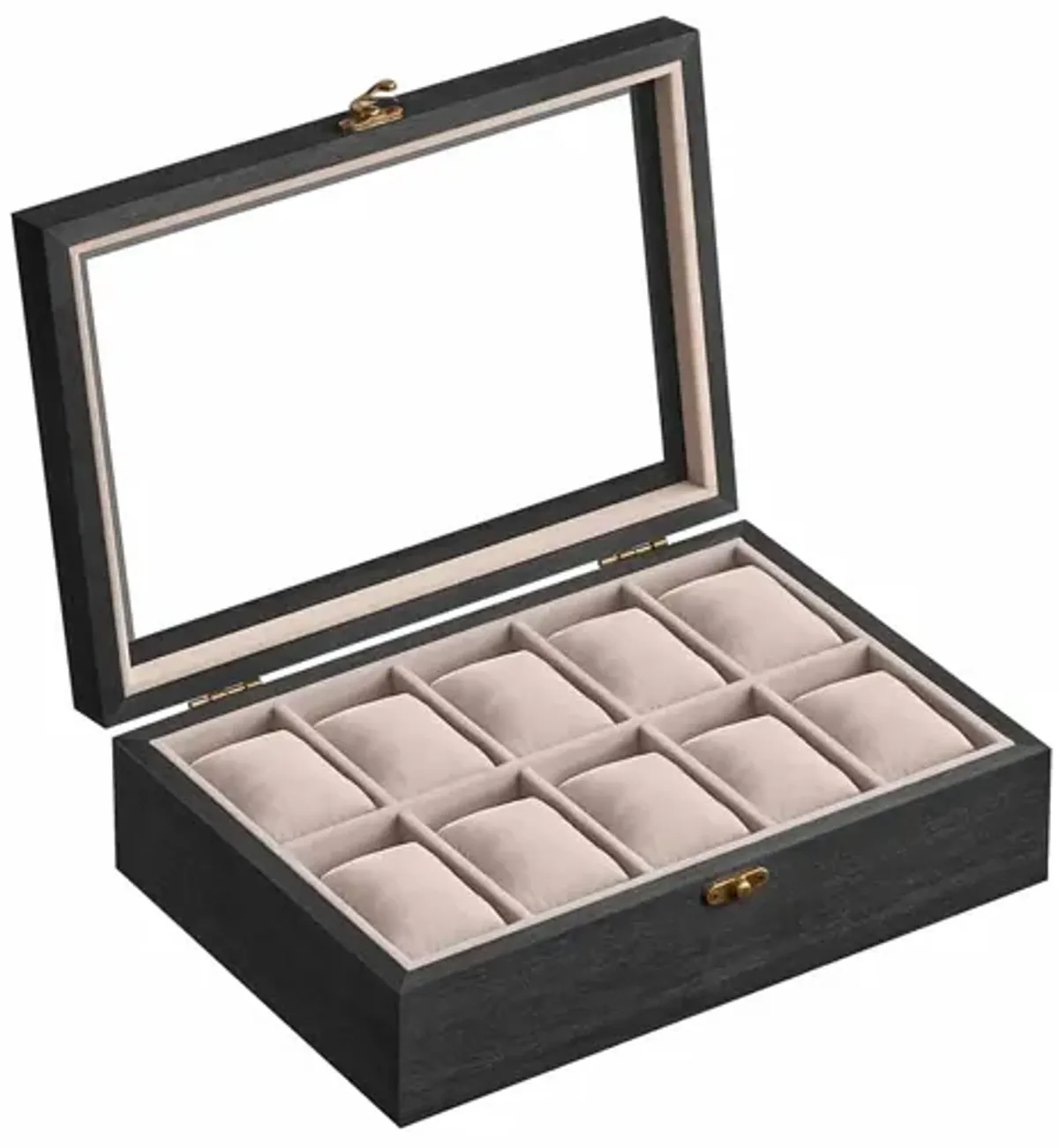 10-Slot Solid Wood Watch Box for Premium Timepiece Storage