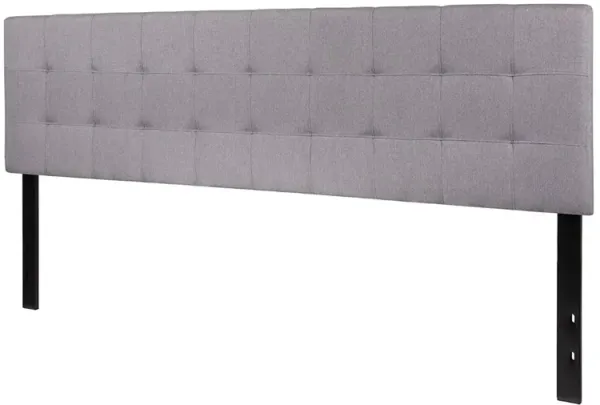 King Size Modern Fabric Upholstered Panel Headboard for Contemporary Bedroom Style