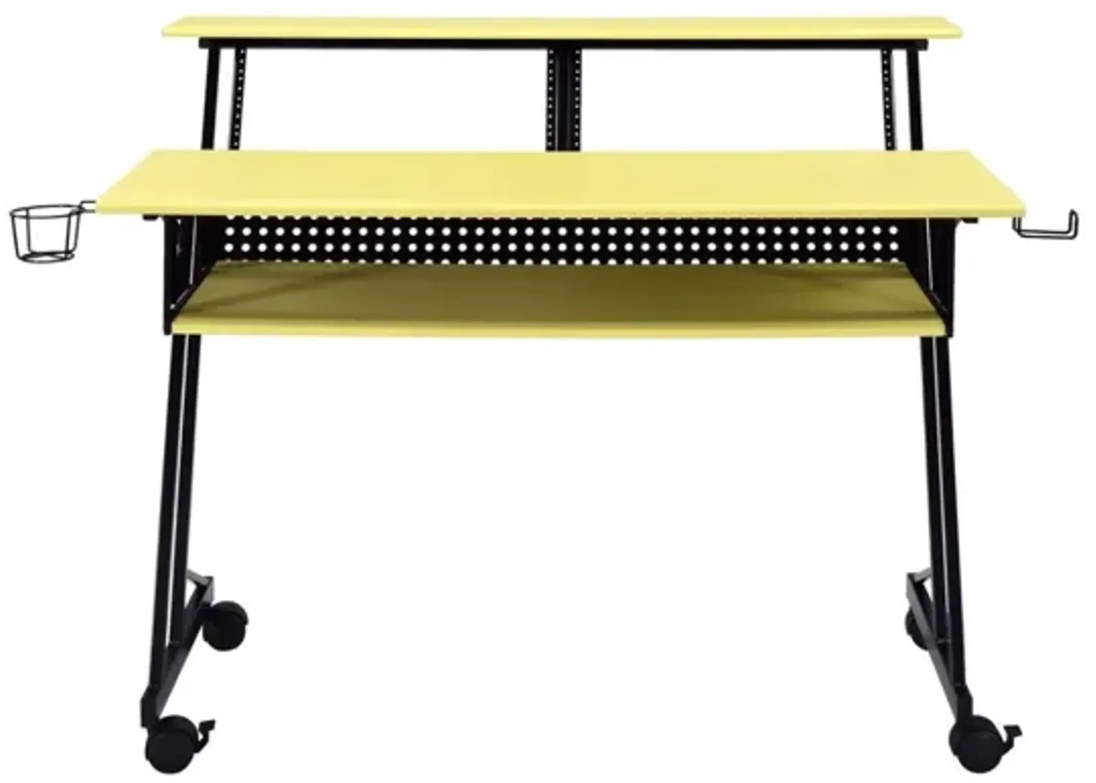 Suitor Computer Desk, Yellow & Black 92904