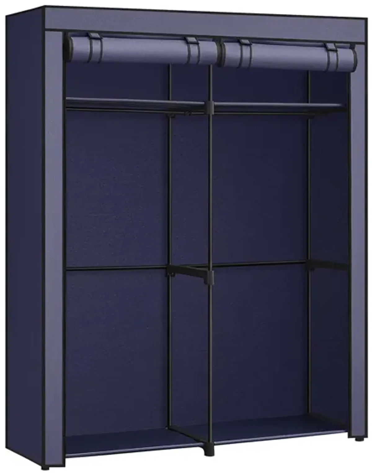 Portable Wardrobe with Hanging Rods for Closet Organization